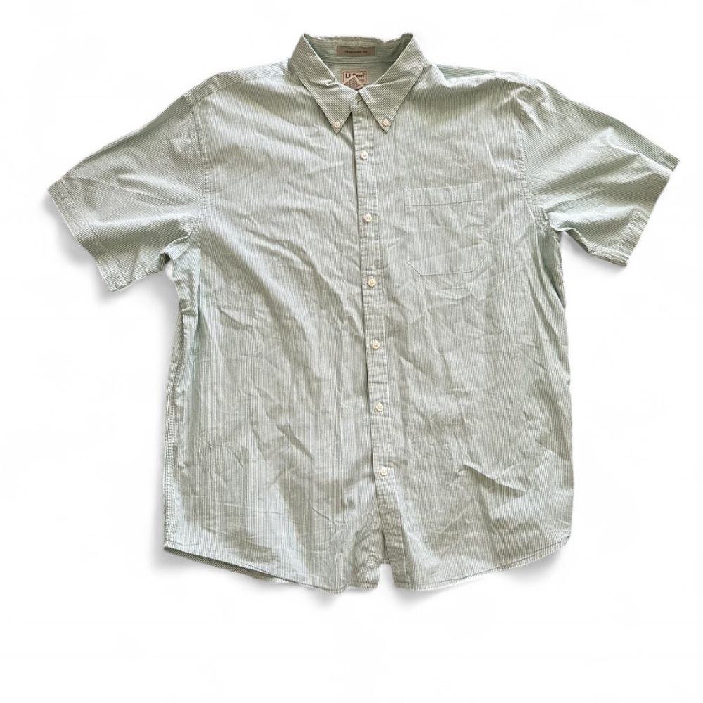 L.L. Bean Men's Casual Light Green Button Down Shirt